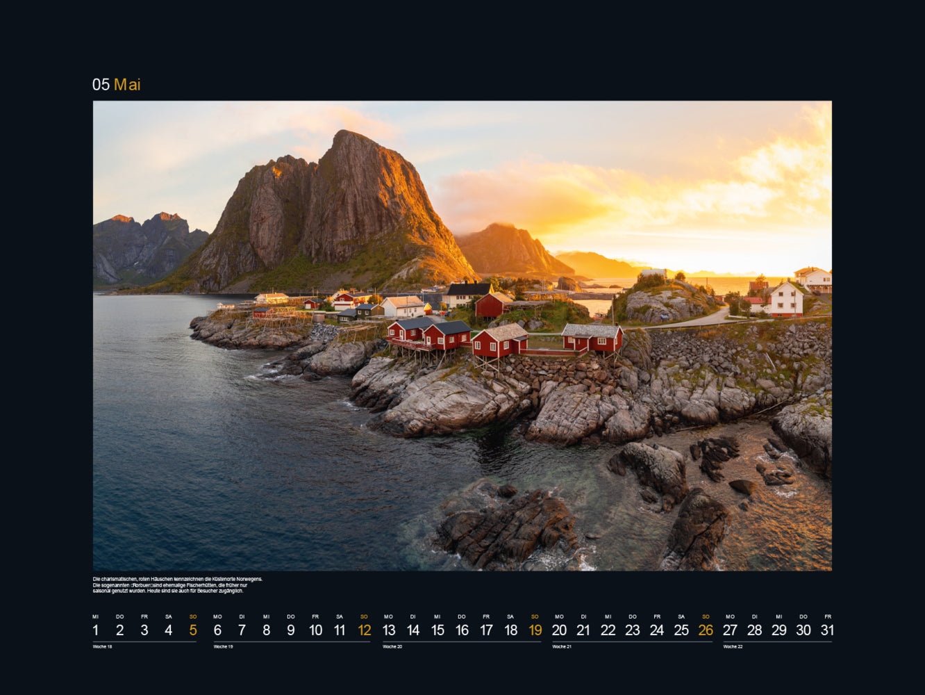 Hurtigruten - Wandkalender 2024 - 60 x 45 cm - Kunth Verlag