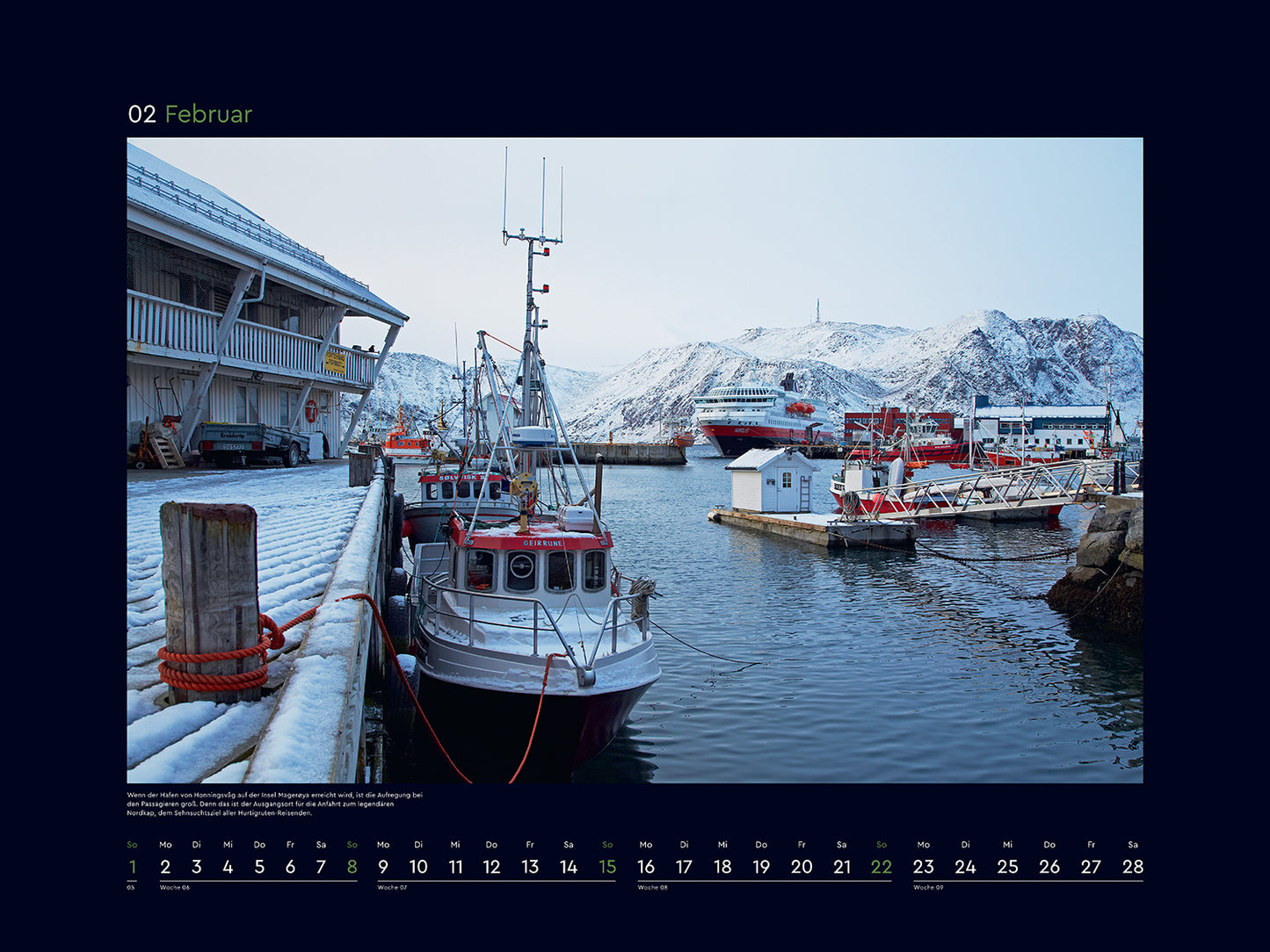 Hurtigruten - Wandkalender 2026 - 60 x 45 cm - Kunth Verlag