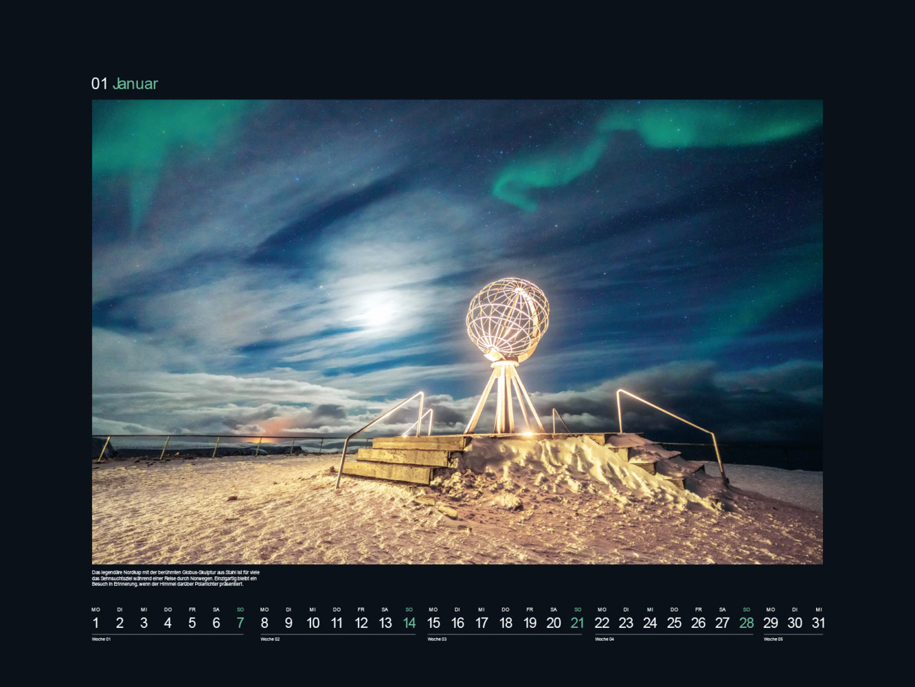 Polarlichter - Wandkalender 2024 - 60 x 45 cm - Kunth Verlag