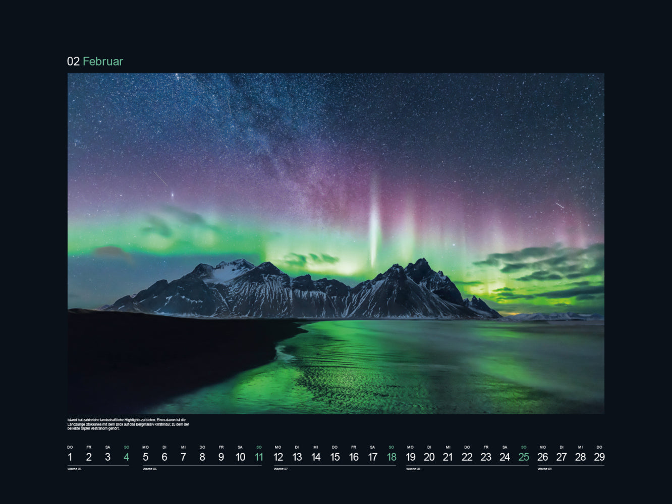 Polarlichter - Wandkalender 2024 - 60 x 45 cm - Kunth Verlag
