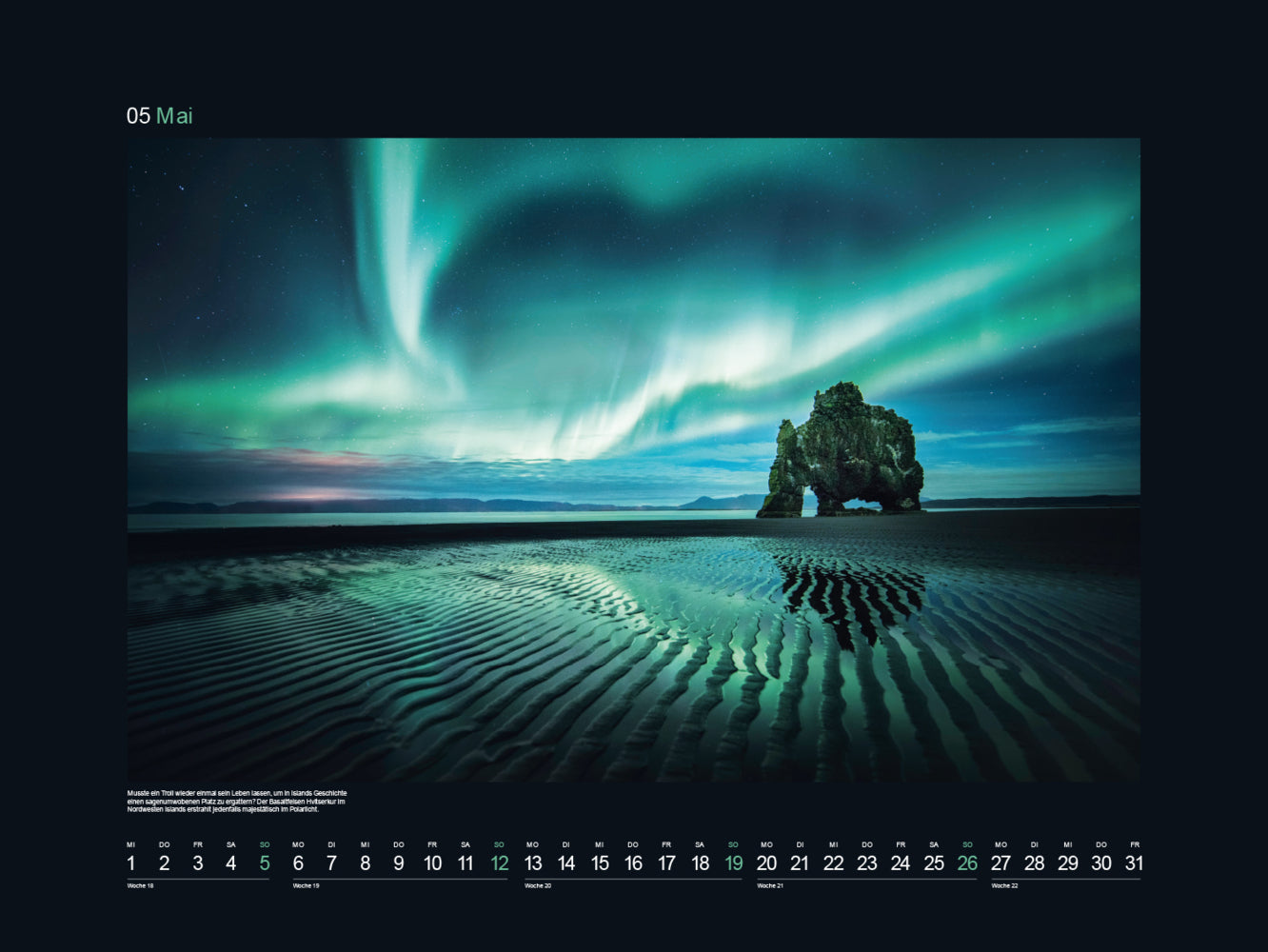 Polarlichter - Wandkalender 2024 - 60 x 45 cm - Kunth Verlag