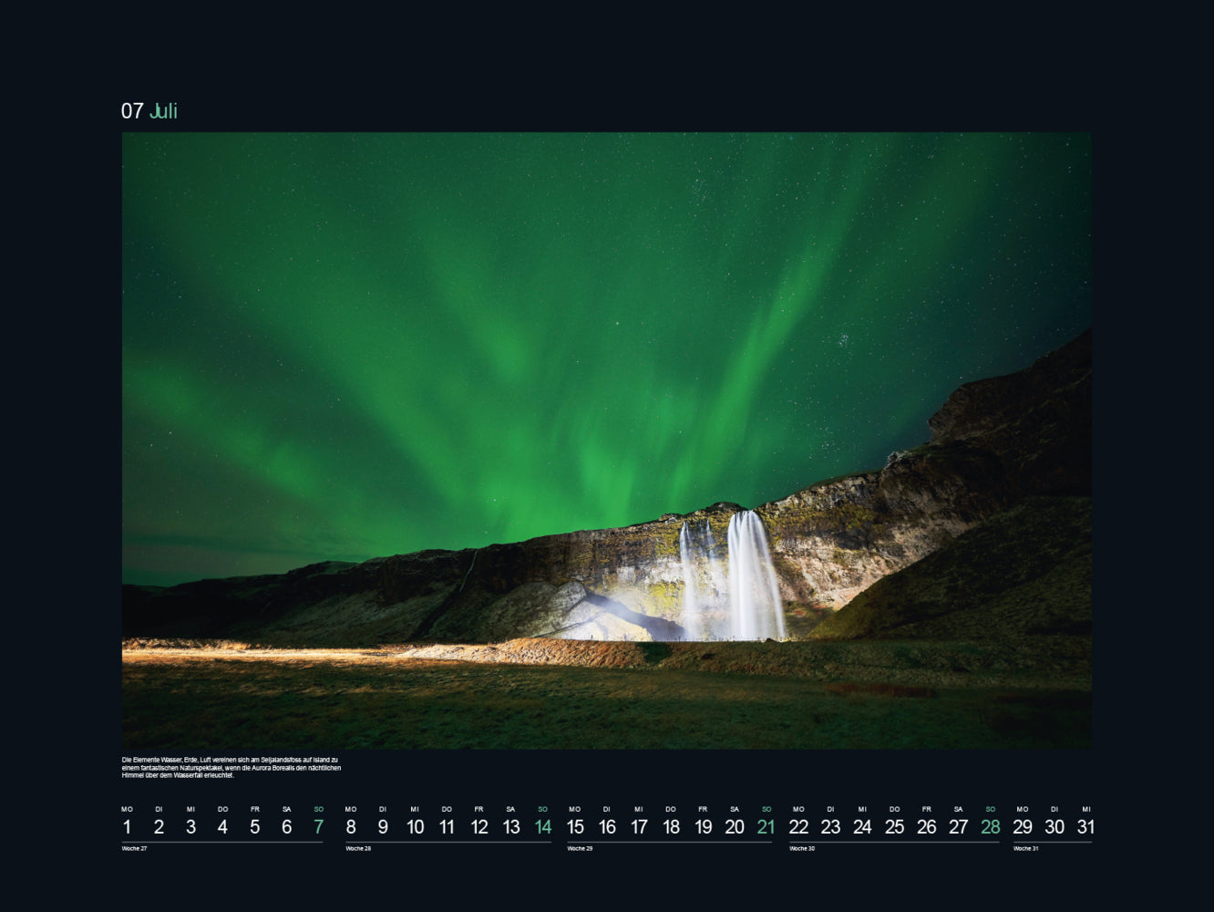 Polarlichter - Wandkalender 2024 - 60 x 45 cm - Kunth Verlag