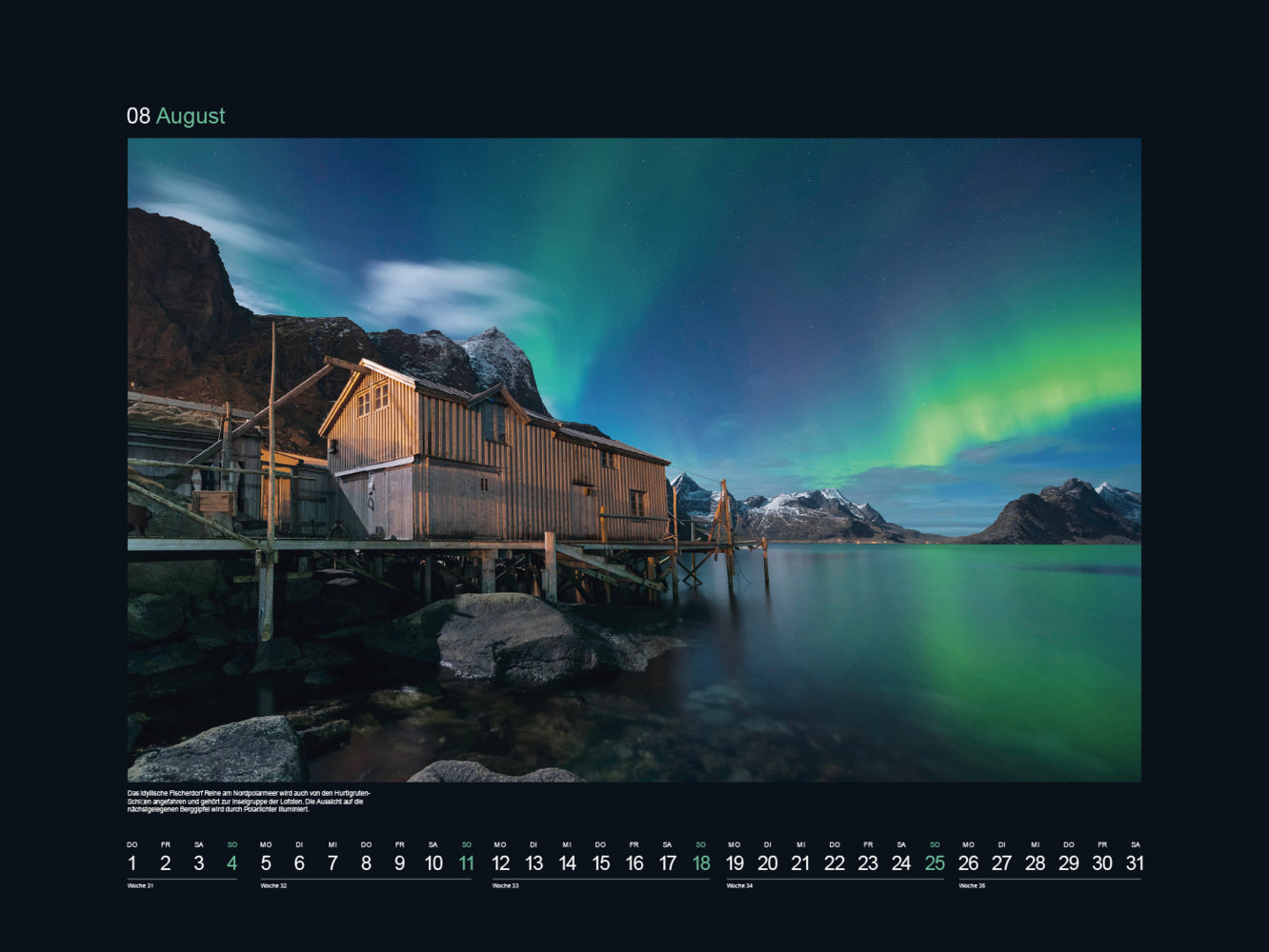 Polarlichter - Wandkalender 2024 - 60 x 45 cm - Kunth Verlag
