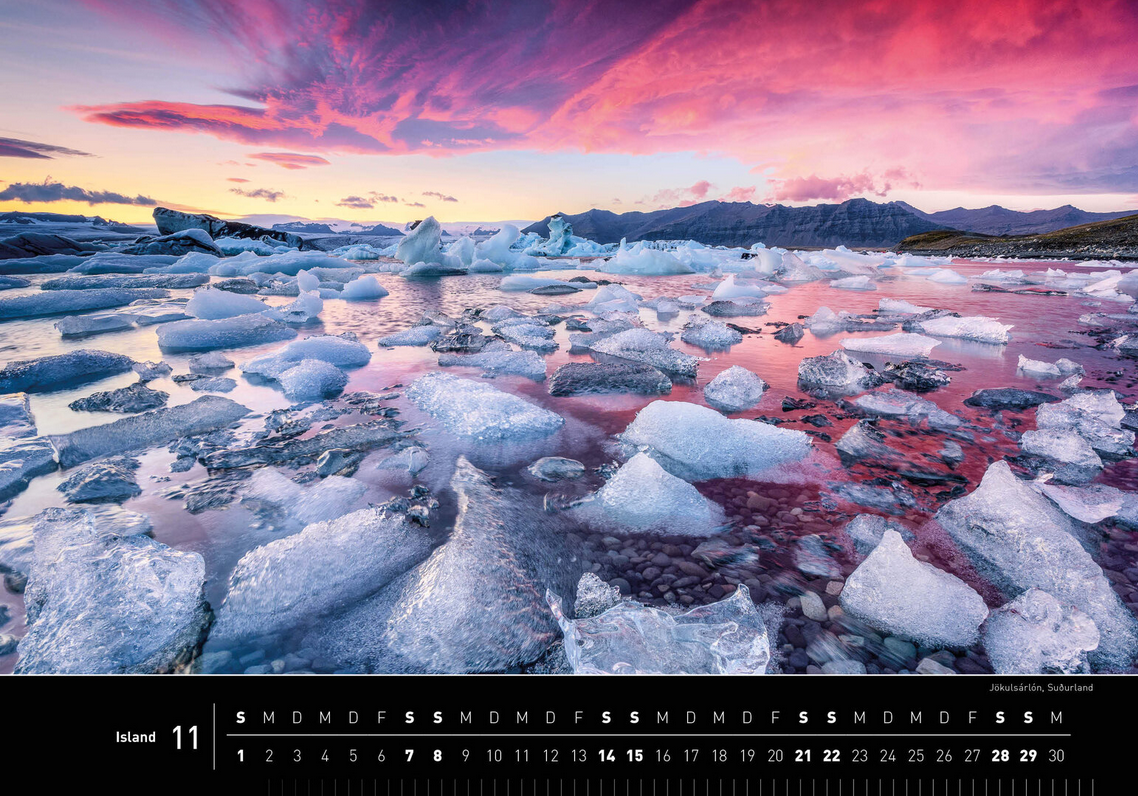 Island - 360° Premium-Wandkalender 2026 - 50 x 35 cm - 360Grad Medien