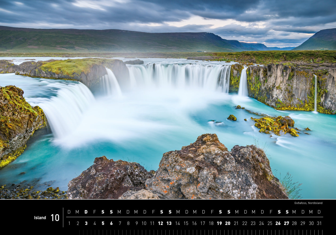 Island - 360° Premium-Wandkalender 2024 - 50 x 35 cm - 360Grad Medien