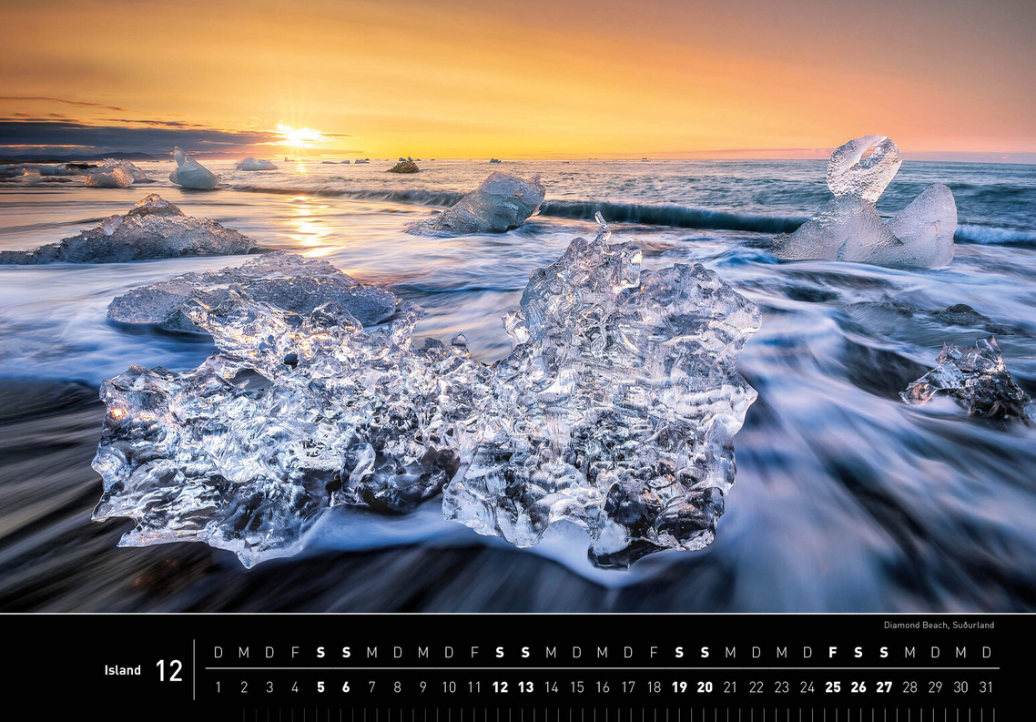 Island - 360° Premium-Wandkalender 2026 - 50 x 35 cm - 360Grad Medien