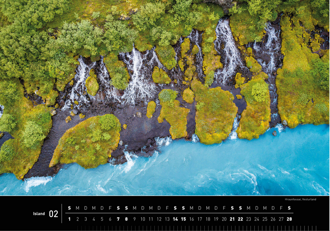 Island - 360° Premium-Wandkalender 2026 - 50 x 35 cm - 360Grad Medien