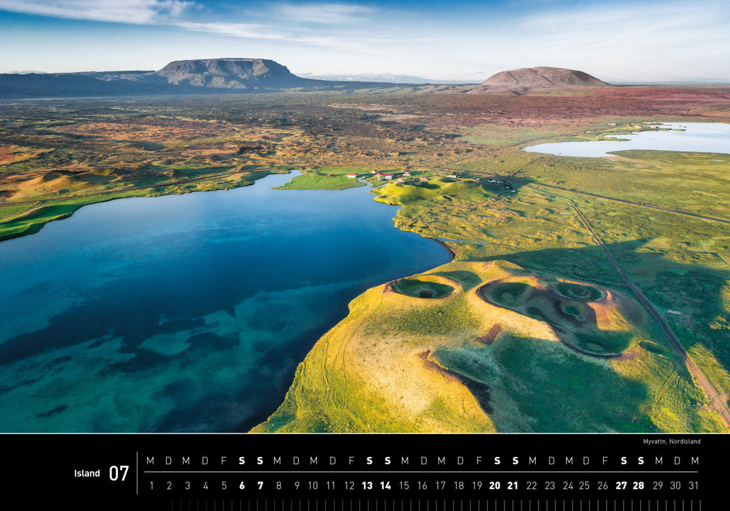 Island - 360° Premium-Wandkalender 2024 - 50 x 35 cm - 360Grad Medien