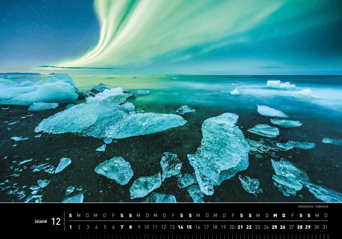 Island - 360° Premium-Wandkalender 2024 - 50 x 35 cm - 360Grad Medien