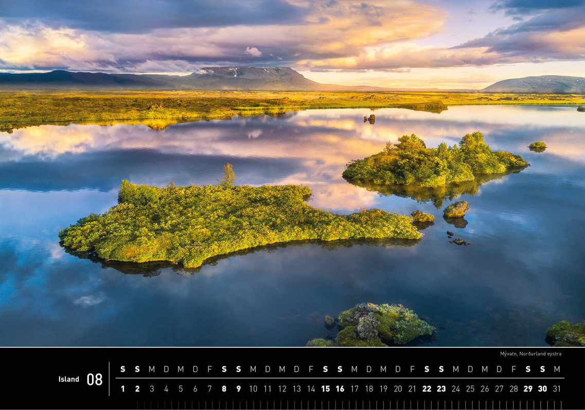 Island - 360° Premium-Wandkalender 2026 - 50 x 35 cm - 360Grad Medien
