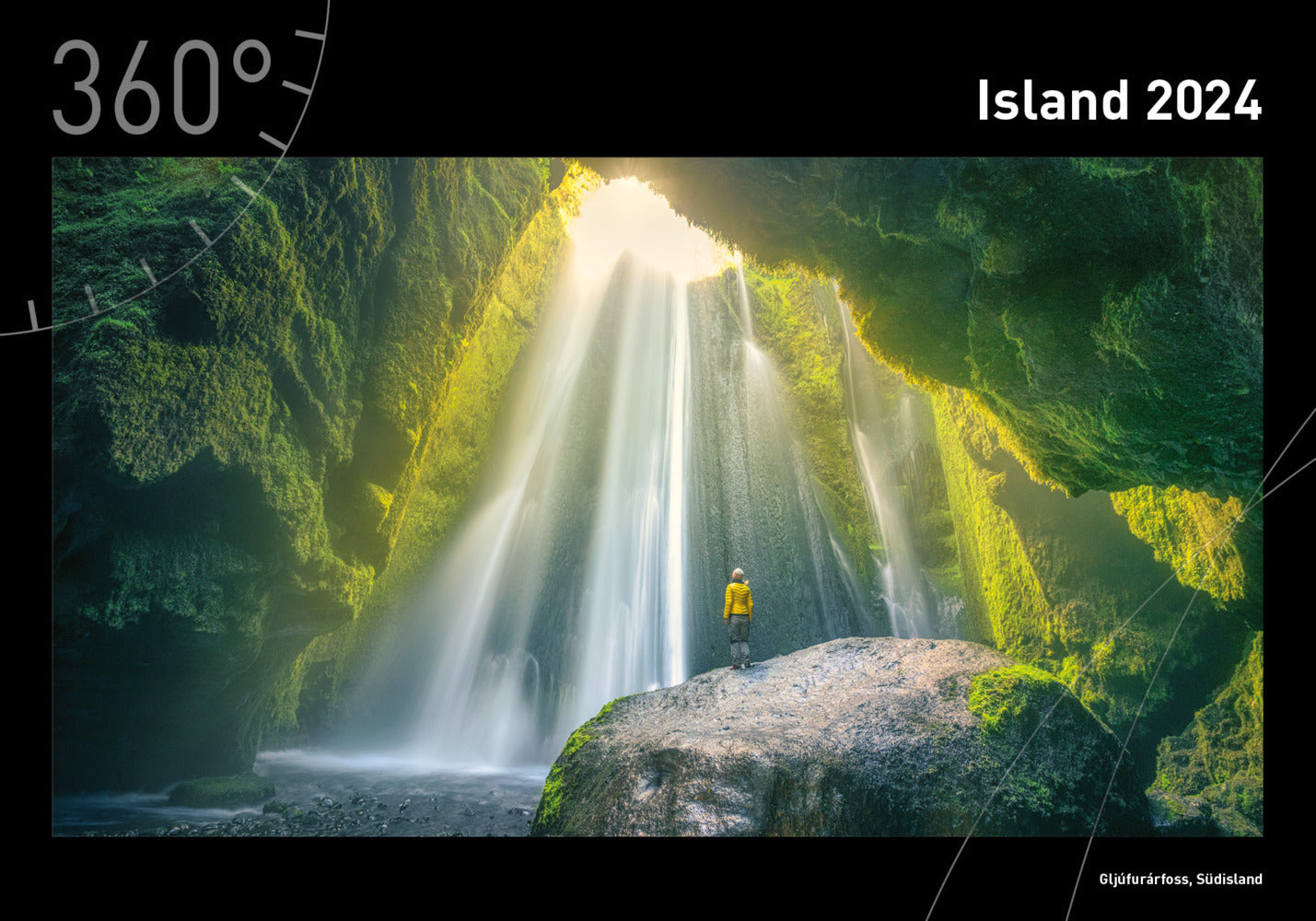 Island - 360° Premium-Wandkalender 2024 - 50 x 35 cm - 360Grad Medien