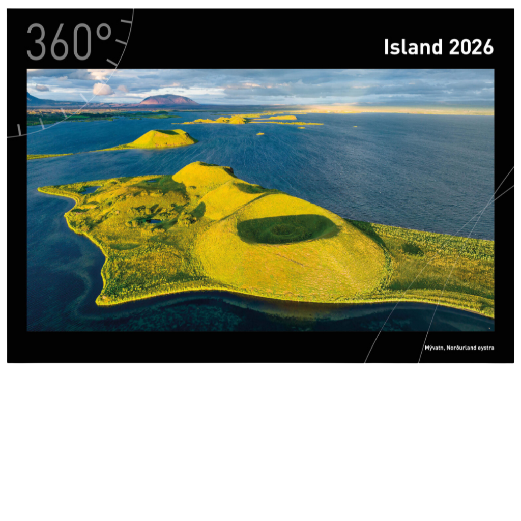 Island - 360° Premium-Wandkalender 2026 - 50 x 35 cm - 360Grad Medien