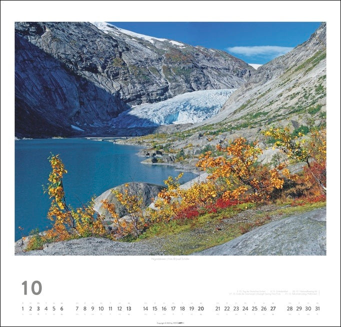 Norwegen - Wandkalender 2024 - 48 x 46 cm - Kunstverlag Weingarten