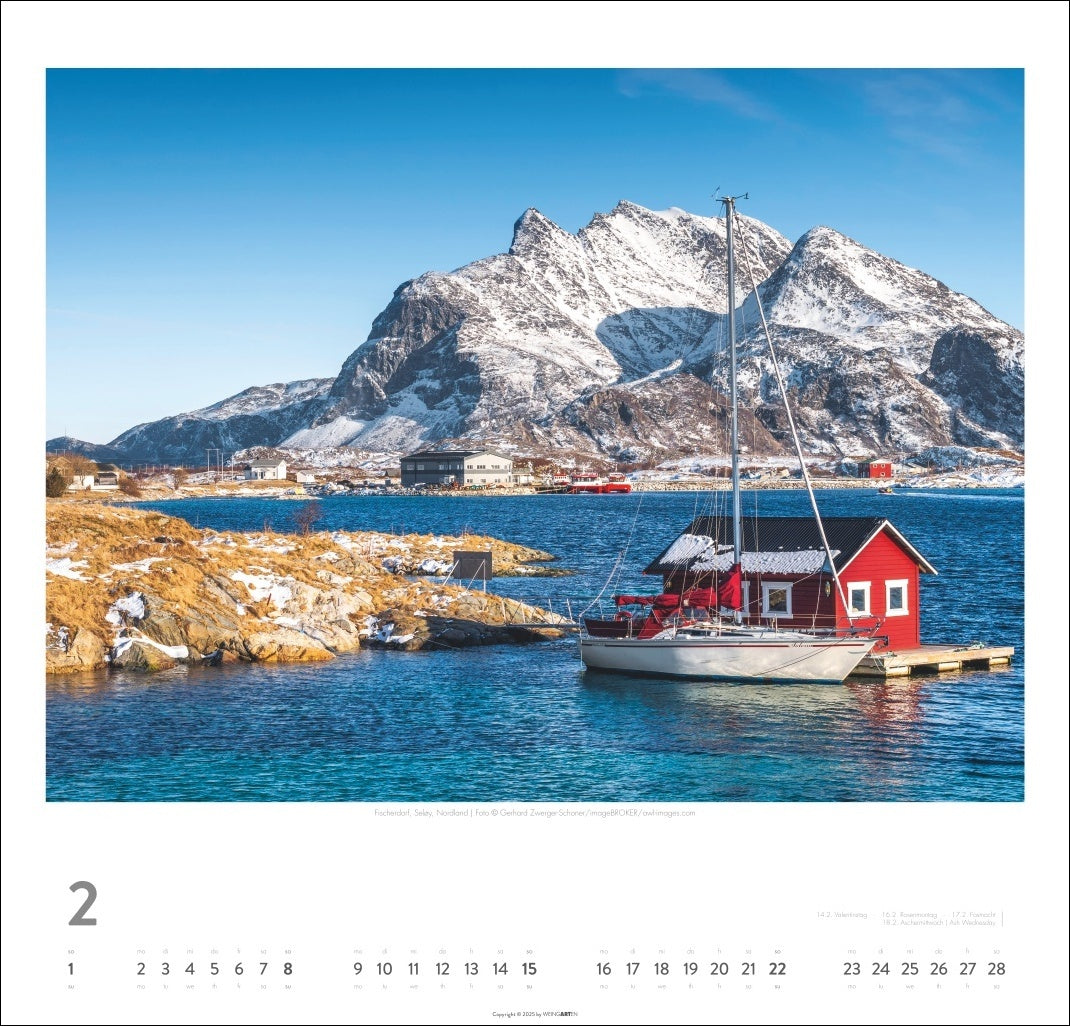 Norway - Wall Calendar 2026 - 48 x 46 cm - Weingarten Art Publishers