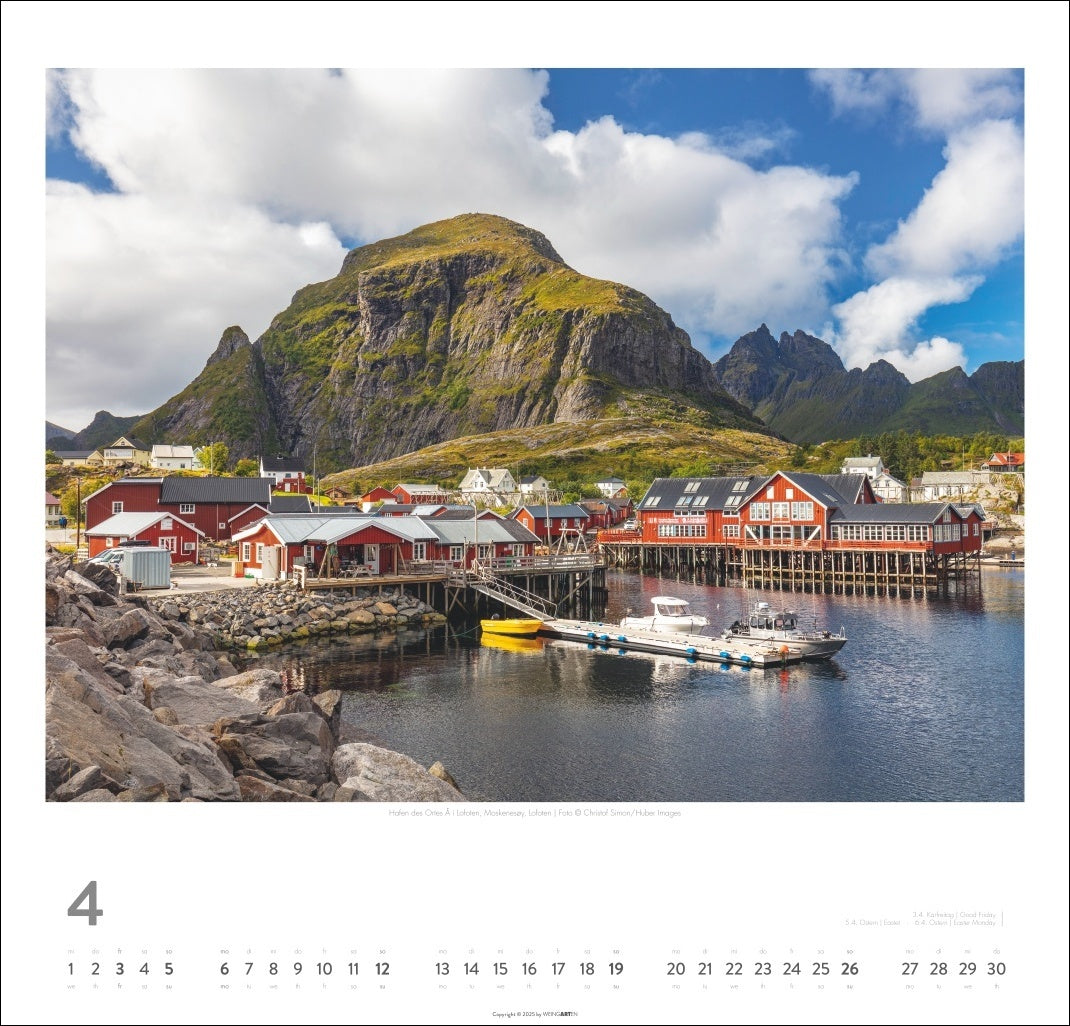 Norway - Wall Calendar 2026 - 48 x 46 cm - Weingarten Art Publishers