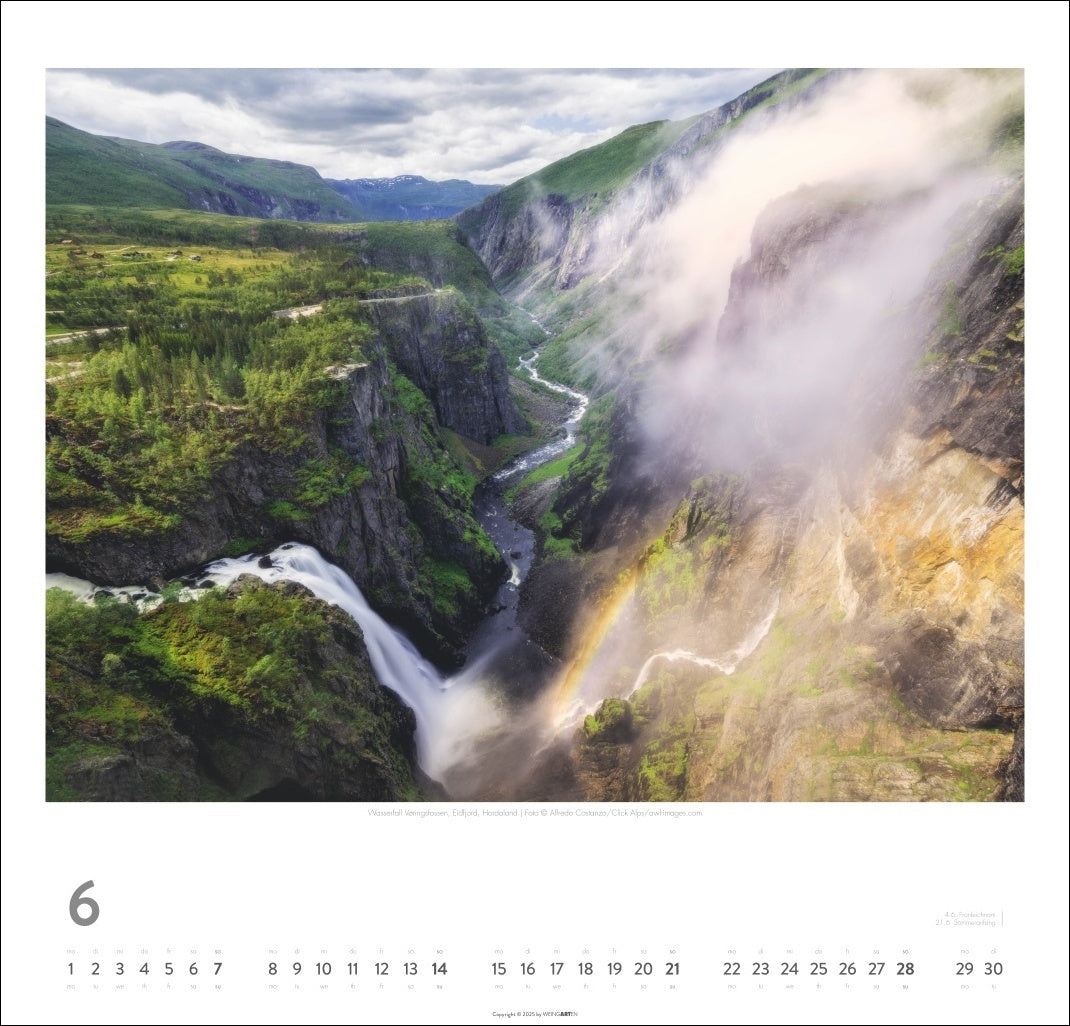 Norway - Wall Calendar 2026 - 48 x 46 cm - Weingarten Art Publishers