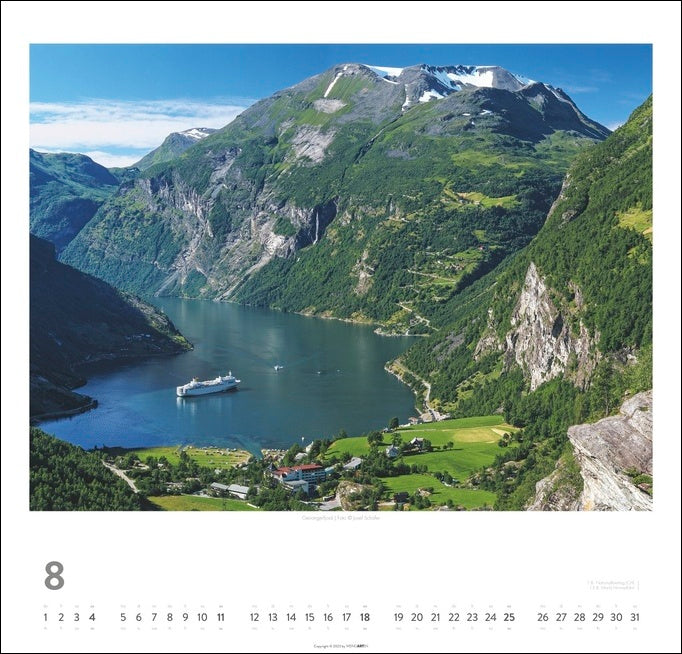 Norwegen - Wandkalender 2024 - 48 x 46 cm - Kunstverlag Weingarten