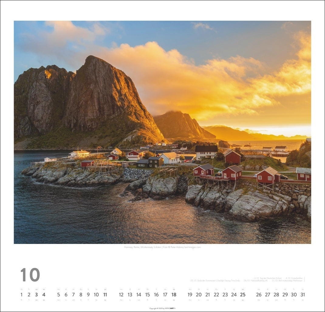 Norway - Wall Calendar 2026 - 48 x 46 cm - Weingarten Art Publishers