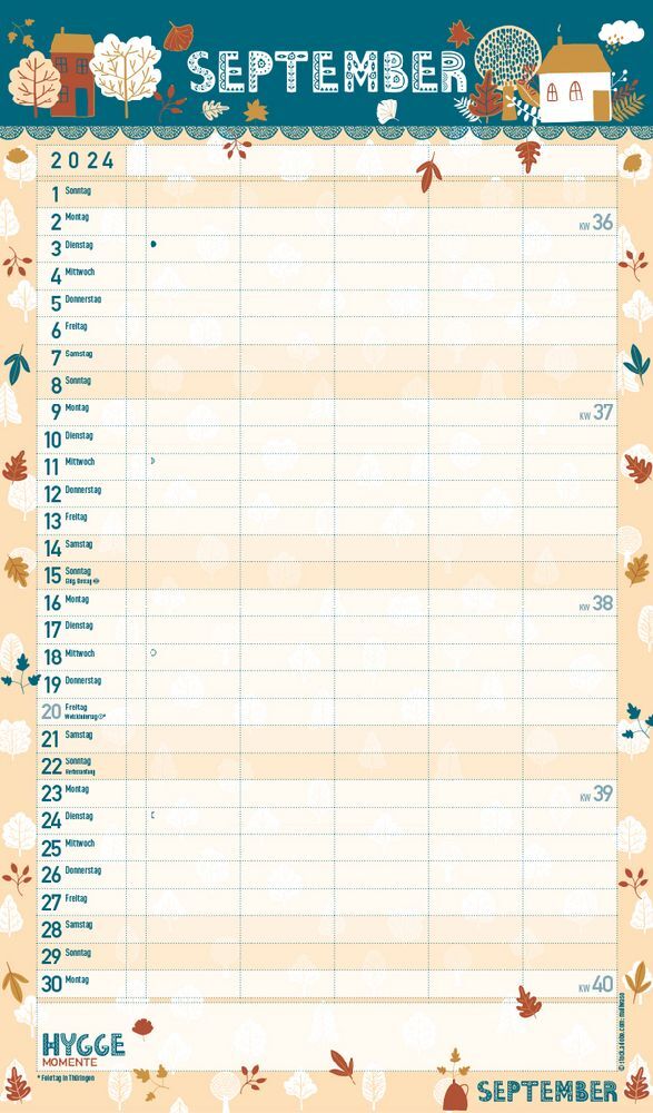 Hygge Planer 2024 - 27 x 46 cm - Korsch Verlag