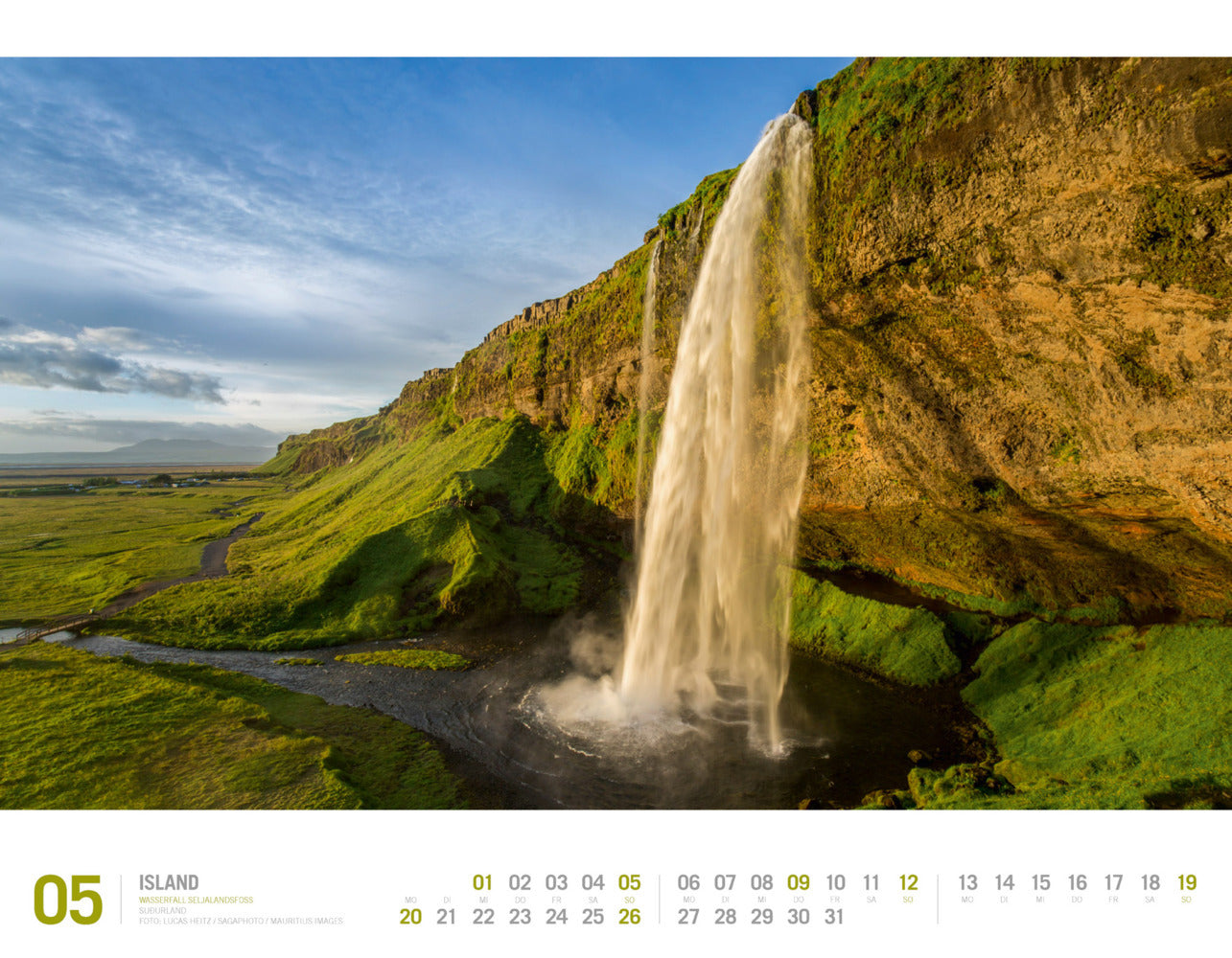 Island - Wandkalender 2024 - 54 x 42 cm - Ackermann Kunstverlag