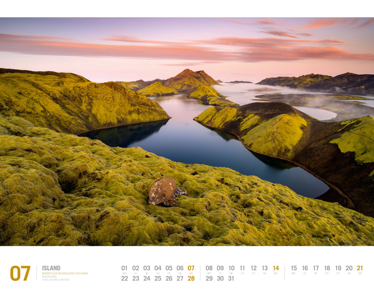 Island - Wandkalender 2024 - 54 x 42 cm - Ackermann Kunstverlag