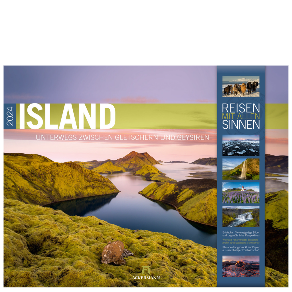 Island - Wandkalender 2024 - 54 x 42 cm - Ackermann Kunstverlag