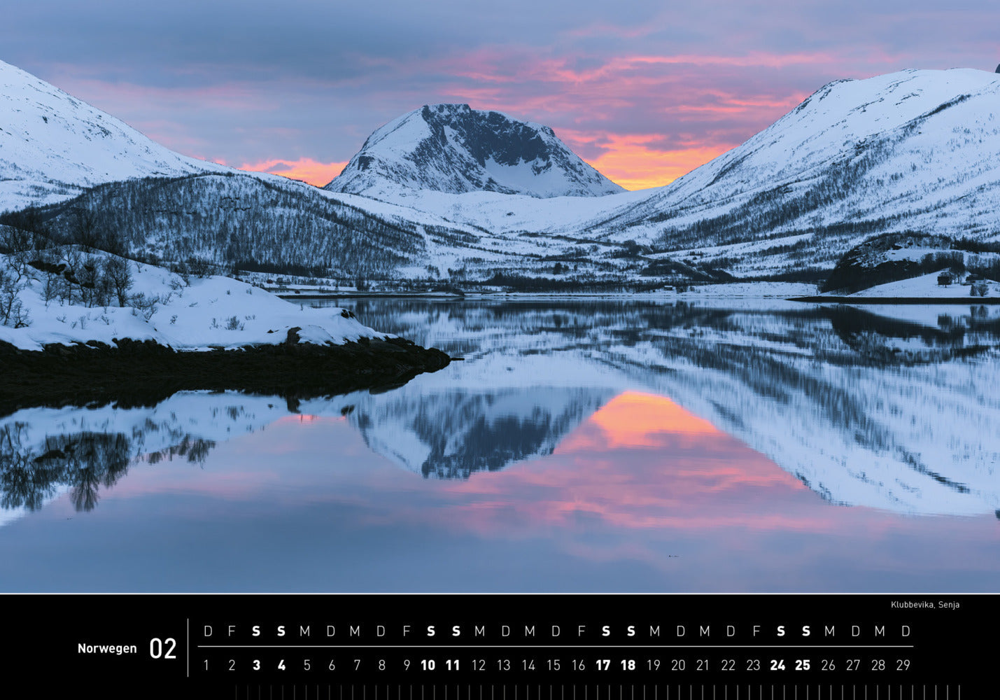 Norwegen - 360° Premium-Wandkalender 2024 - 50 x 35 cm - 360Grad Medien