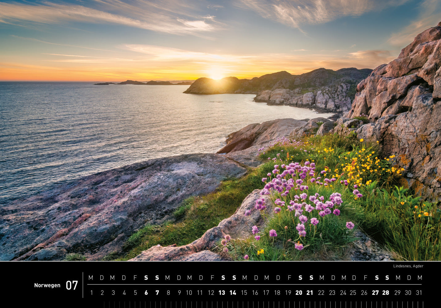 Norwegen - 360° Premium-Wandkalender 2024 - 50 x 35 cm - 360Grad Medien
