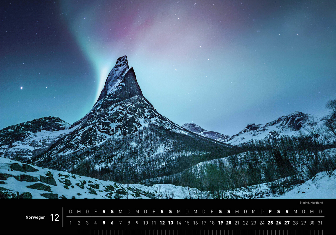 Norway - 360° Premium Wall Calendar 2026 - 50 x 35 cm - 360Grad Medien