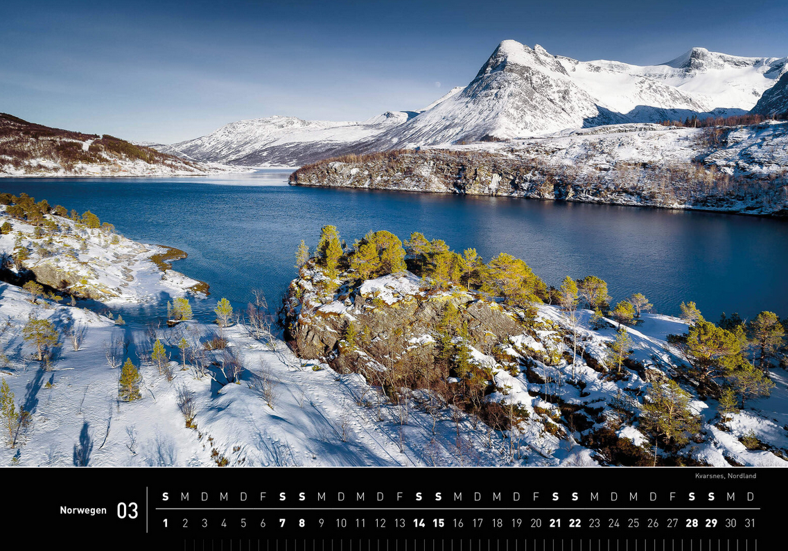 Norway - 360° Premium Wall Calendar 2026 - 50 x 35 cm - 360Grad Medien