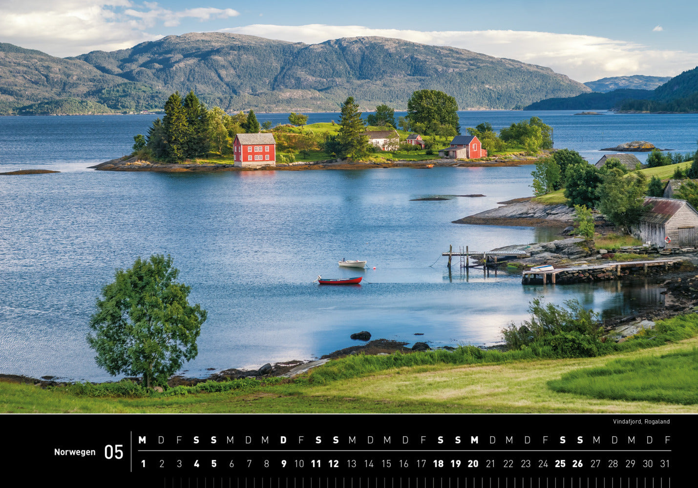 Norwegen - 360° Premium-Wandkalender 2024 - 50 x 35 cm - 360Grad Medien