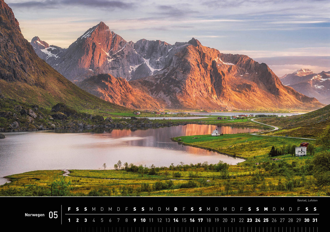 Norway - 360° Premium Wall Calendar 2026 - 50 x 35 cm - 360Grad Medien