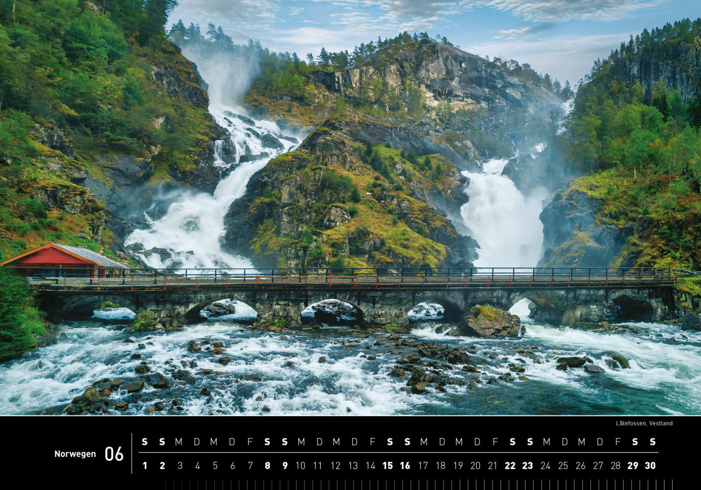 Norwegen - 360° Premium-Wandkalender 2024 - 50 x 35 cm - 360Grad Medien