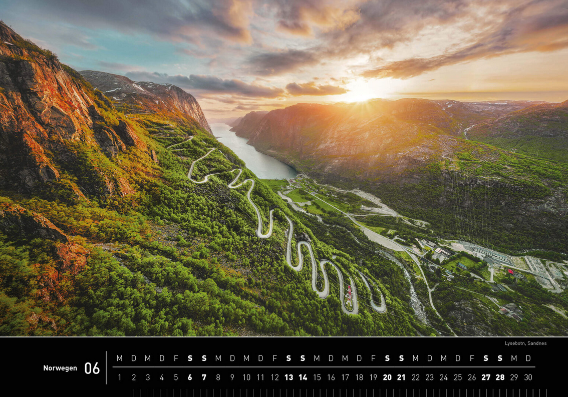 Norway - 360° Premium Wall Calendar 2026 - 50 x 35 cm - 360Grad Medien