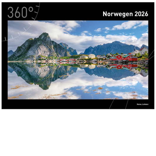Norway - 360° Premium Wall Calendar 2026 - 50 x 35 cm - 360Grad Medien