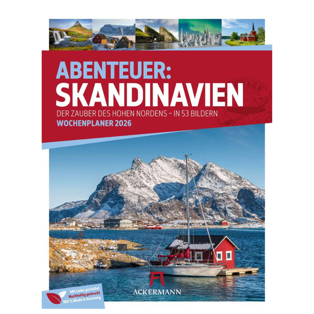 Abenteuer: Skandinavien - Der Zauber des hohen Nordens - Wochenplaner Kalender 2026 - 25 x 33 cm