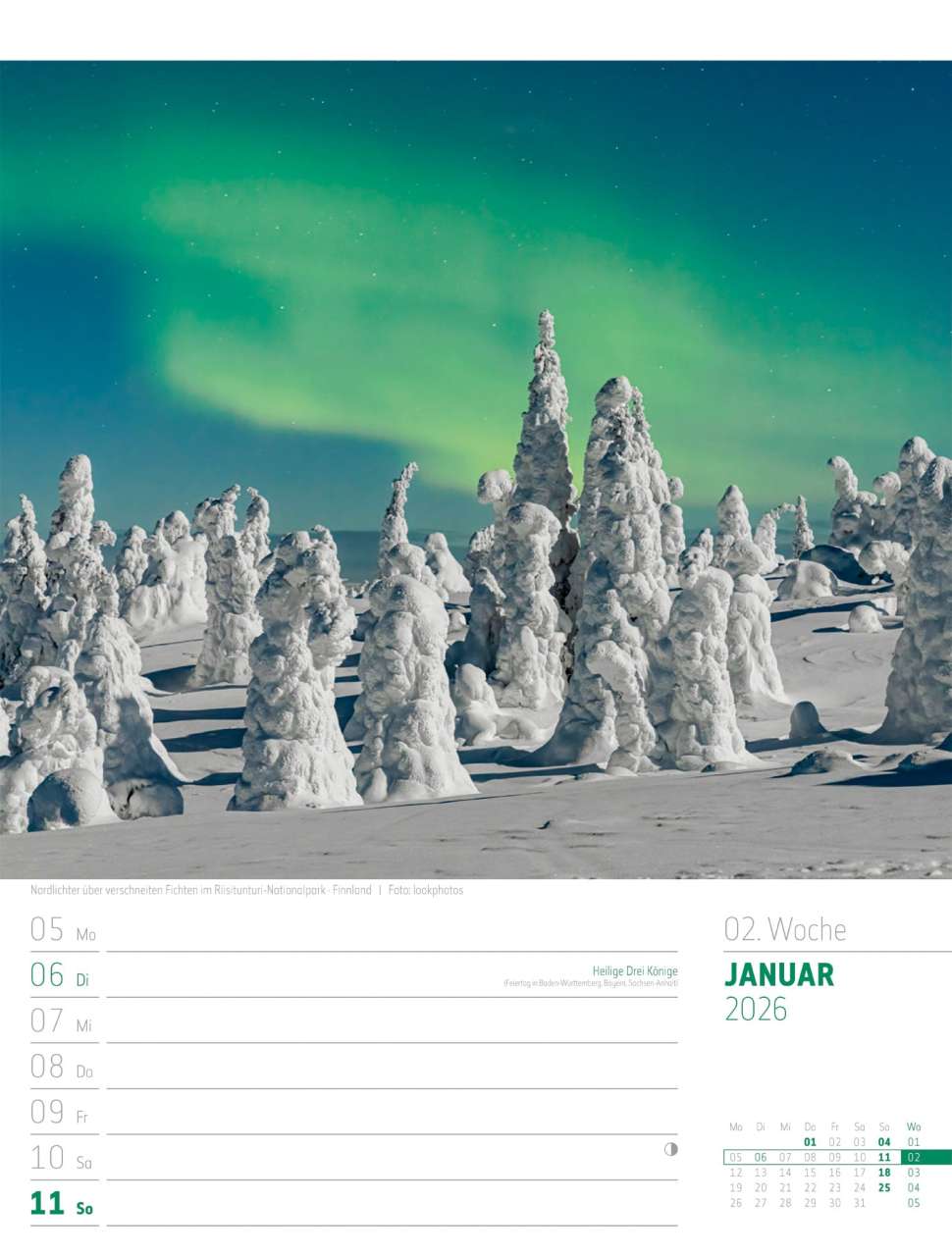 Abenteuer: Skandinavien - Der Zauber des hohen Nordens - Wochenplaner Kalender 2026 - 25 x 33 cm