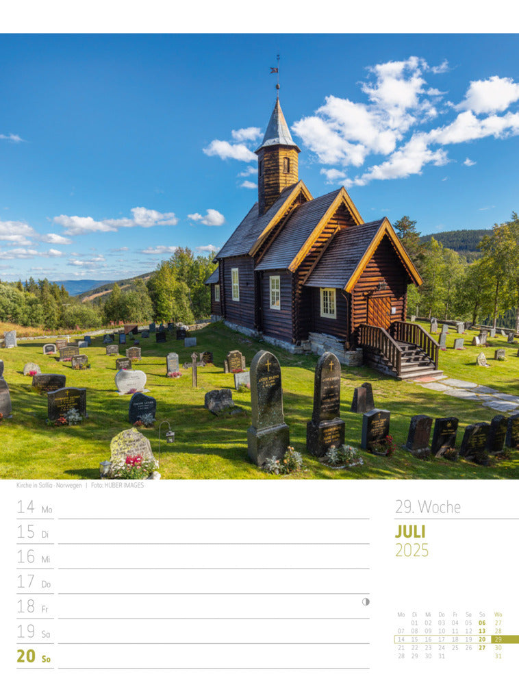 Skandinavien - Der Zauber des hohen Nordens - Wochenplaner Kalender 2025 - 25 x 33 cm