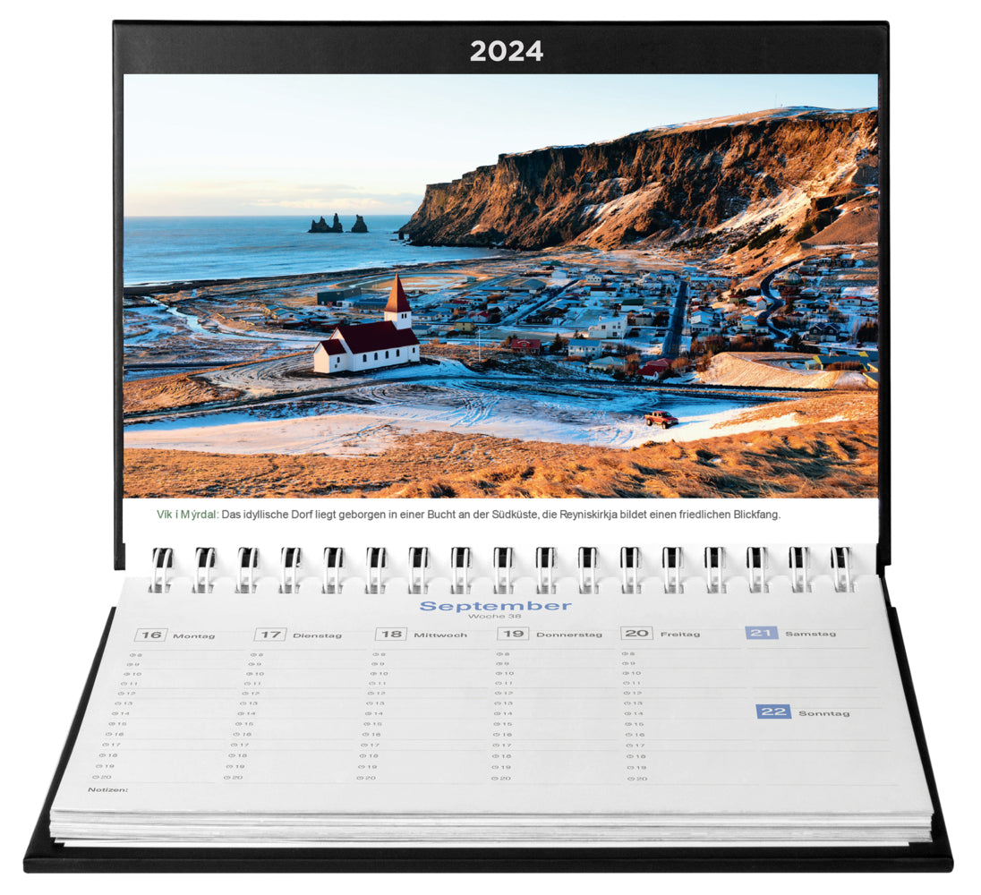 Island - Tischkalender 2024 - 24 x 17 cm - Kunth Verlag