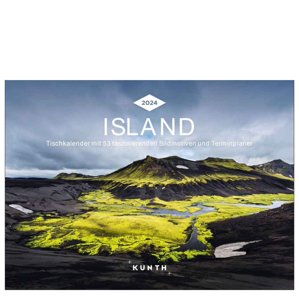 Island - Tischkalender 2024 - 24 x 17 cm - Kunth Verlag
