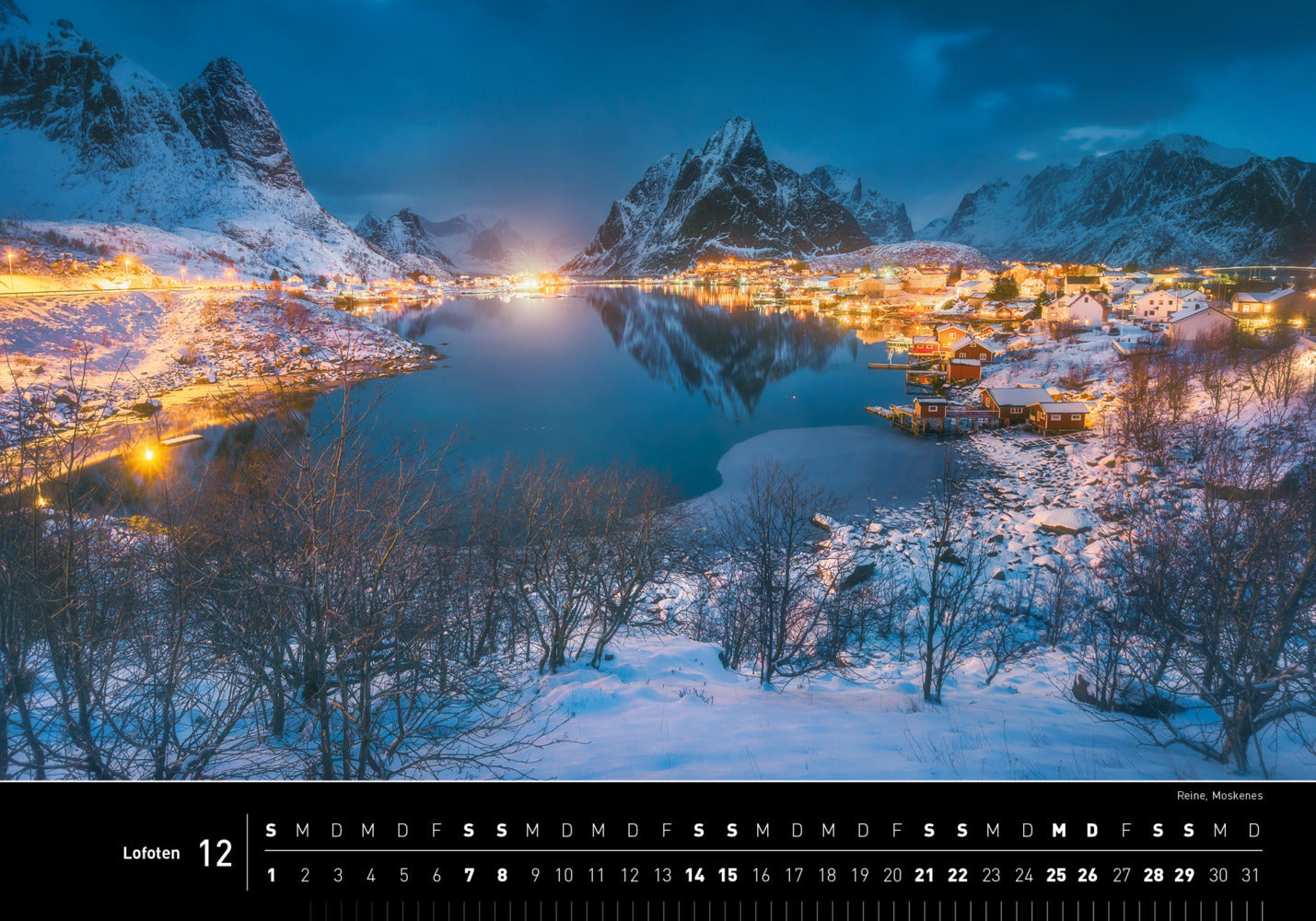 Lofoten - 360° Premium-Wandkalender 2024 - 50 x 35 cm - 360Grad Medien
