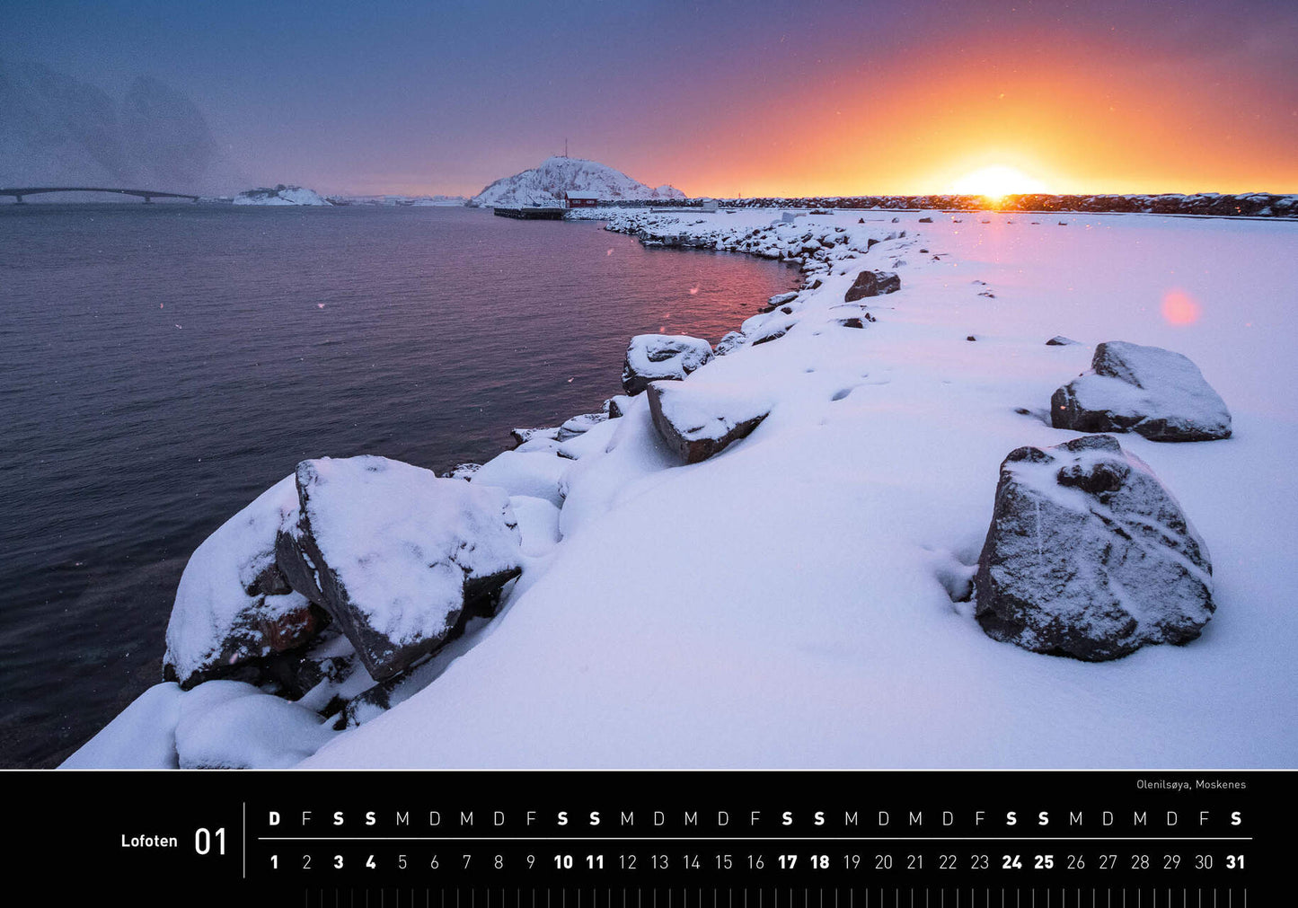 Lofoten - 360° Premium-Wandkalender 2026 - 50 x 35 cm - 360Grad Medien