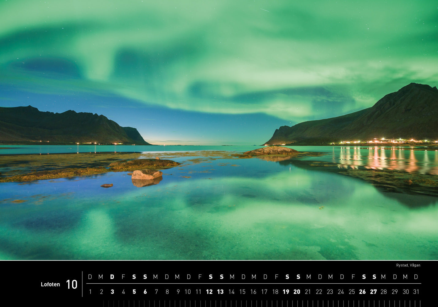 Lofoten - 360° Premium-Wandkalender 2024 - 50 x 35 cm - 360Grad Medien