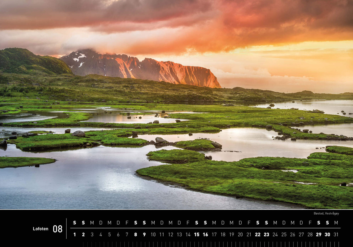 Lofoten - 360° Premium-Wandkalender 2026 - 50 x 35 cm - 360Grad Medien