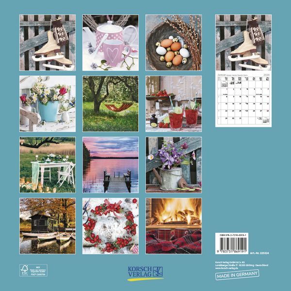Hygge - Wandkalender 2024 - 30 x 60 cm - Korsch Verlag