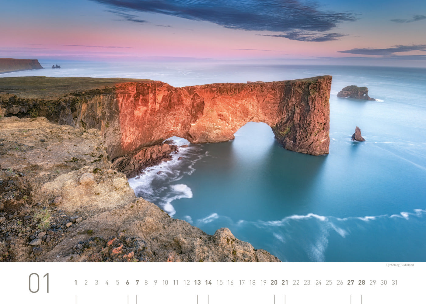 Island Exklusivkalender 2024 - 70 x 50 cm - 360Grad Medien