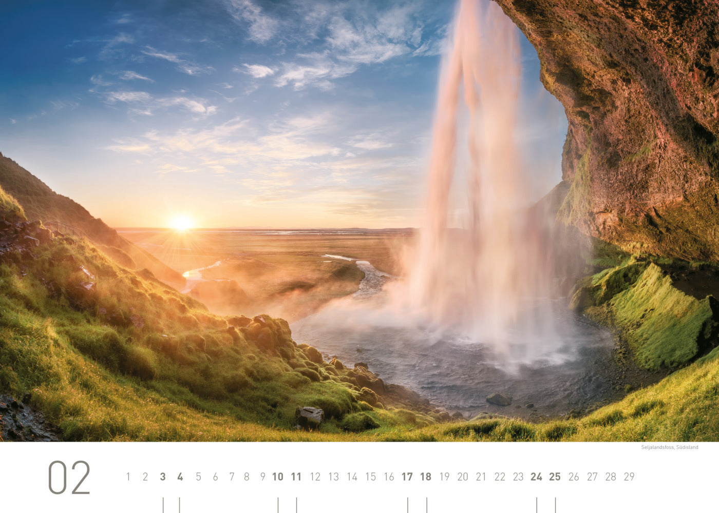 Island Exklusivkalender 2024 - 70 x 50 cm - 360Grad Medien
