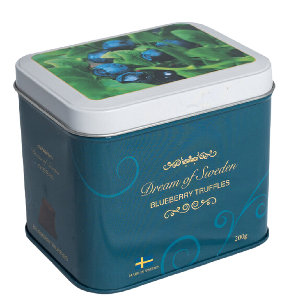 Schwedische Blaubeer-Trüffel in Geschenkdose - 200 g