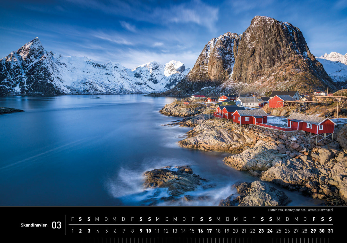 Skandinavien - 360° Premium-Wandkalender 2024 - 50 x 35 cm - 360Grad Medien