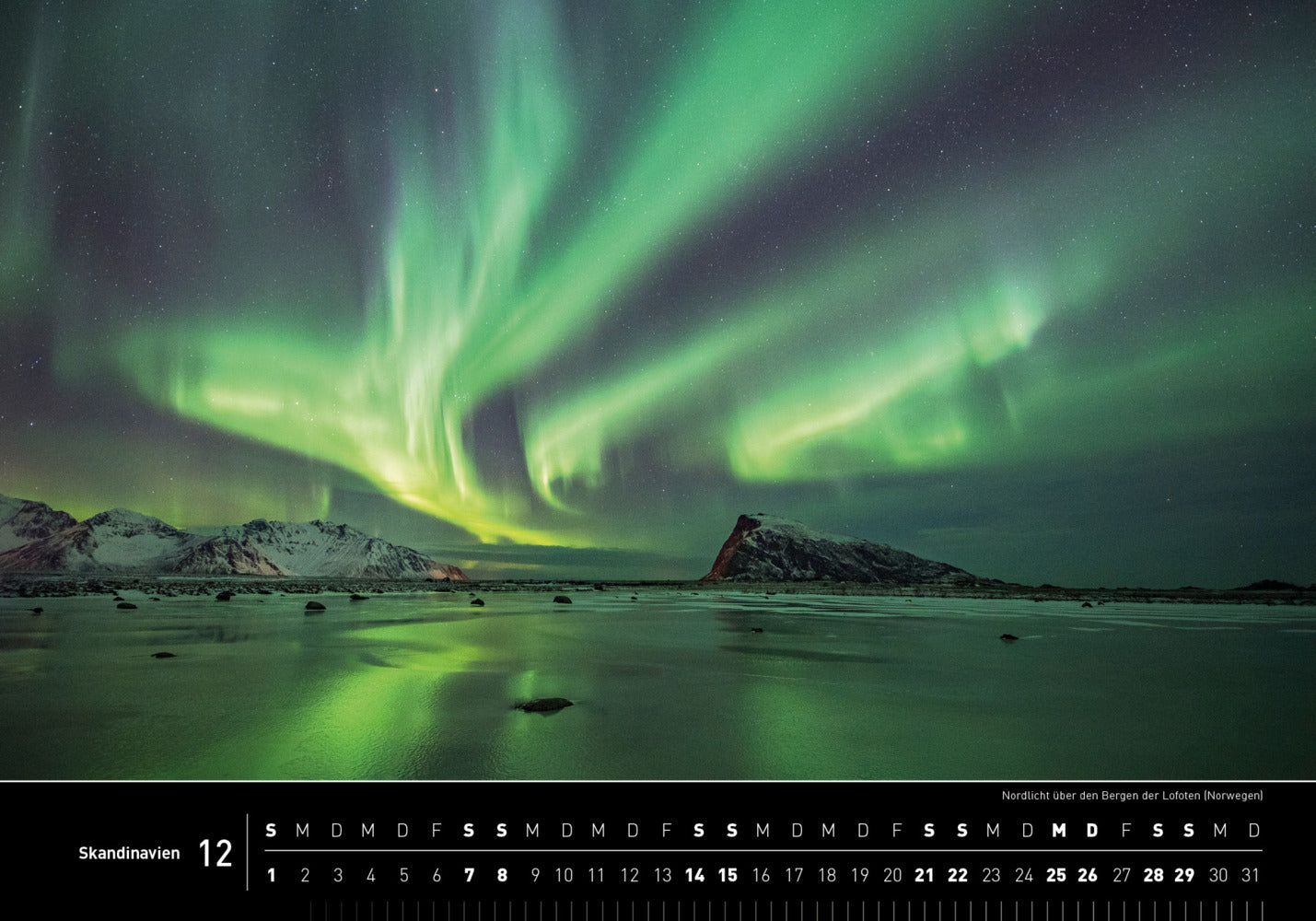Skandinavien - 360° Premium-Wandkalender 2024 - 50 x 35 cm - 360Grad Medien